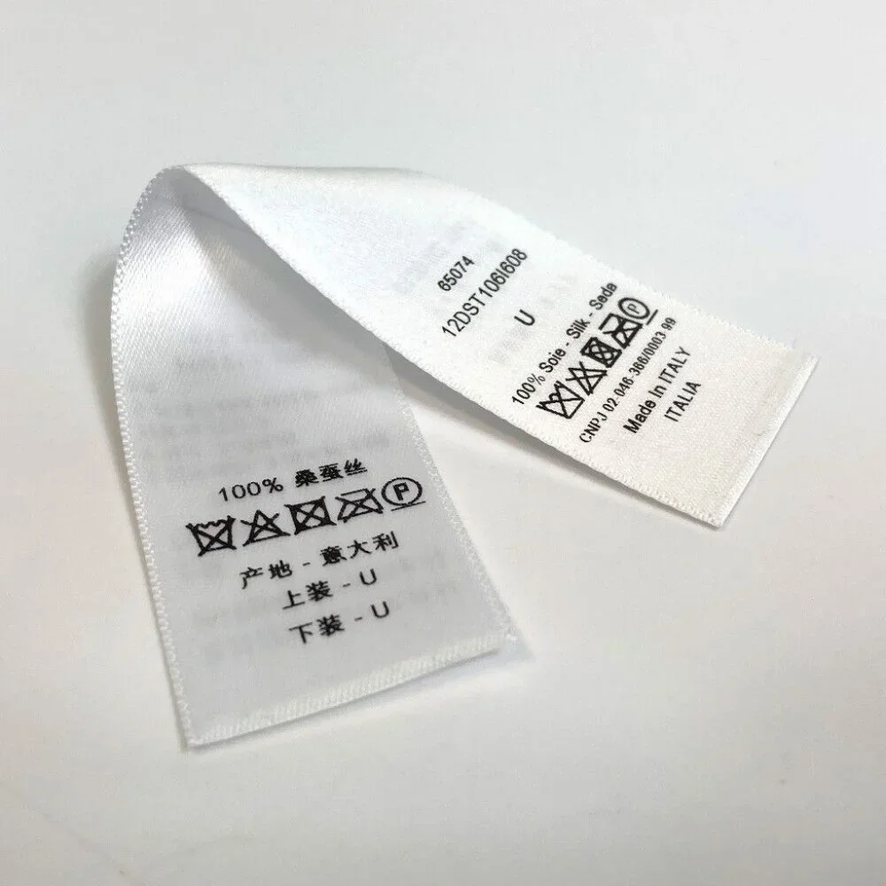 UNUSED DIOR Logo Mitsua Twilly Scarf silk Beige x Dusty Pink